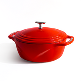 Lodge USA Enamel™ 7.5 Qt. Enameled Cast Iron Dutch Oven, - Made in USA CHOOSE from 3 colours