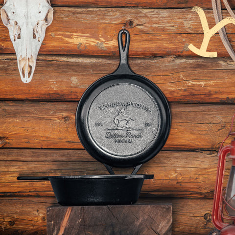 Yellowstone™ Seasoned Cast Iron Bucking Bronco Combo Cooker LCCYW