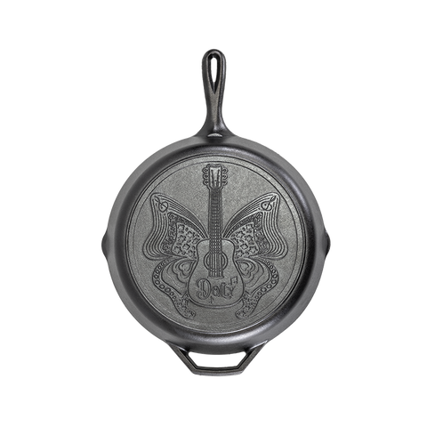 AVAILABLE NOW! LODGE 12 Inch Skillet "Love is Like a Butterfly" Dolly Parton Skillet