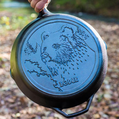 Wildlife Series- 12 Inch Cast Iron Skillet with Bear Scene by Lodge