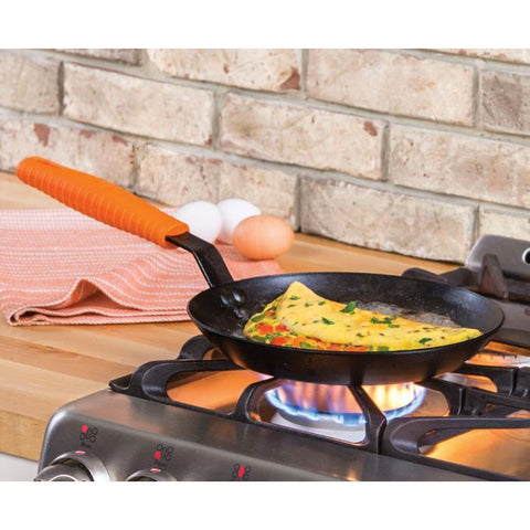 Seasoned Carbon Steel Skillet with Silicone Handle Holder 10" by Lodge