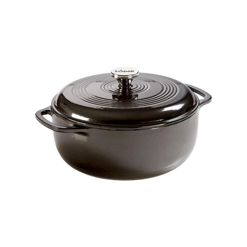 Enamel Dutch Oven 6 qt. (Midnight Chrome) by Lodge