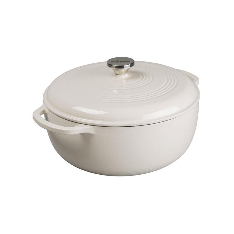 Enamel Dutch Oven 7.5 qt. (Oyster) by Lodge