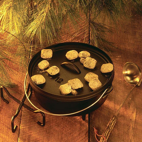 12 Inch / 6 Quart Camp Dutch Oven, 3.75 inch depth by Lodge