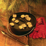 12 Inch / 8 Quart Deep Camp Dutch Oven, 5 inch depth by Lodge