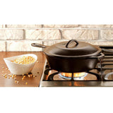 Cast Iron Covered Deep Skillet 10.25 inch / 3 Quart by Lodge