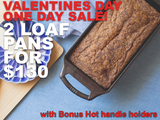 💕VALENTINES DAY SALE$119.99!💕 SET OF 2 LODGE 8.5 Inch x 4.5 Inch Seasoned Cast Iron Loaf Pan with INCLUDED set of 2 Silicone Grips. PRE-ORDER NOW! (AVAILABLE FEB 2021)