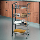 Ascona Lava 4 Tier Rolling Cart by Metaltex